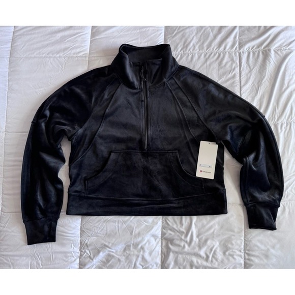 New Lululemon Size M/L Oversized Funnel Neck Half Zip Velvet Black NWT $148 - Picture 1 of 12
